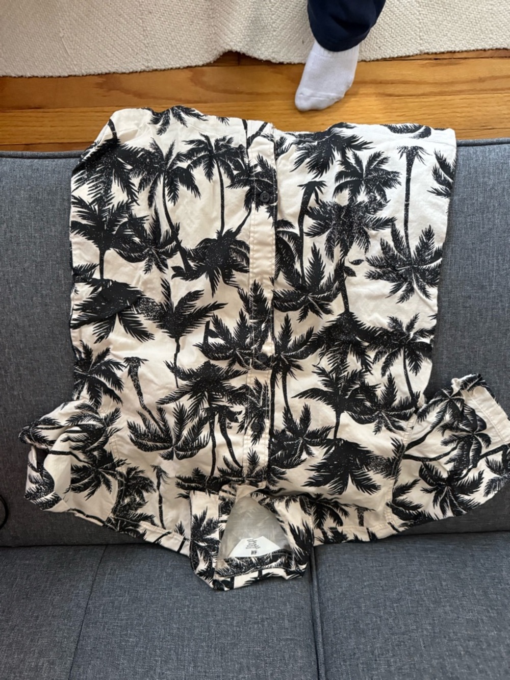 H&M Black and White Palm Print Kids Matching Set